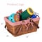 Wickerwise Double Handle Woodchip Basket with Red Liner QI004651R.M - alternate 3